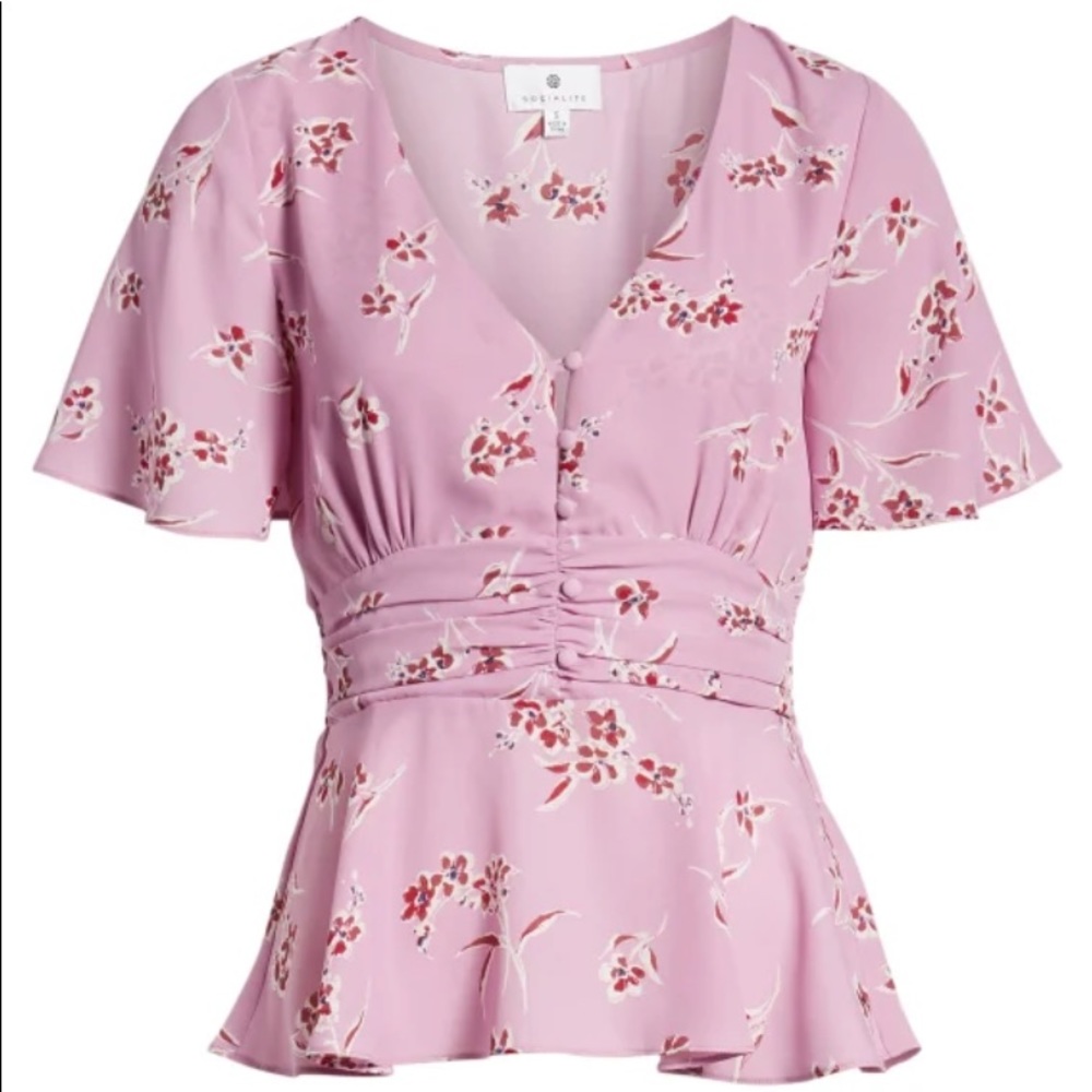 Socialite Button Front Top